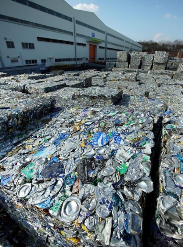 노벨리스의 영주 재활용 센터. 노벨리스 영주공장은 2012년 가동 이래로 연간 180억 개의 알루미늄캔을 재활용하고 있다. (사진=노벨리스코리아 제공)