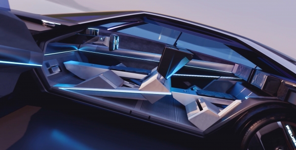 푸조 전기차 '인셉션 컨셉트카'의 내부 인테리어가 스트라타시스 3D프린팅으로 제작되었다. (사진=스트라타시스)