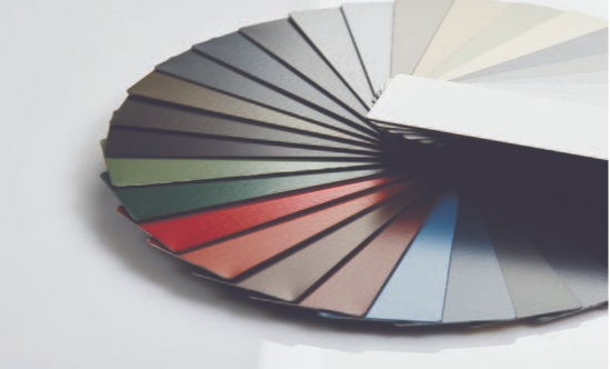 컬러강판 제품 샘플./철강금속신문DB