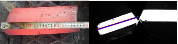 절단 길이 수동검사를 실시한 기존 압연라인(좌)과 비전기술로 절단 길이 확인 가능한 신규 압연라인(우). (출처=세아창원특수강)
