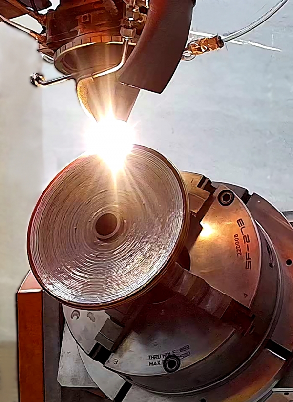 3D프린팅으로 제작 중인 티타늄 고압용기. (사진=생산기술연구원)