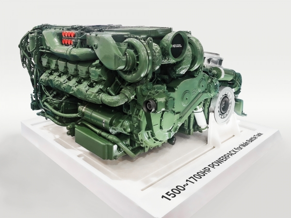 HD현대인프라코어 K2 전차 엔진 ‘DV27K’. (사진=HD현대인프라코어)