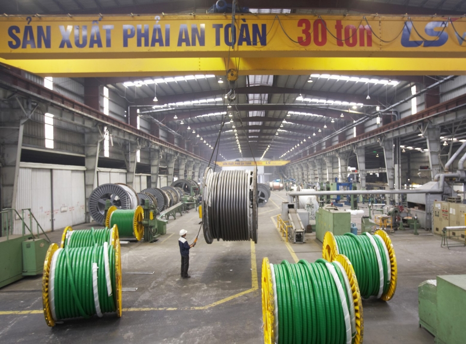 LS에코에너지 베트남 생산법인 LS-VINA 내부 시설 모습(제공=LS)