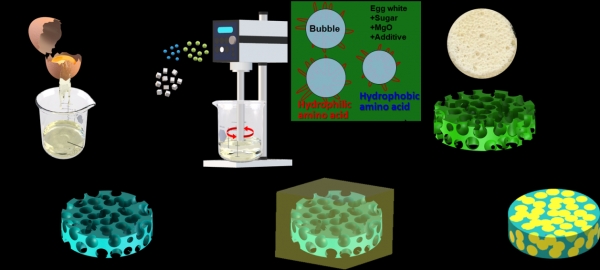 단백질 발포법을 통한 3D MgO Skeleton 및 3D MgO 복합 소재 제조 방법. (사진=재료연구원)