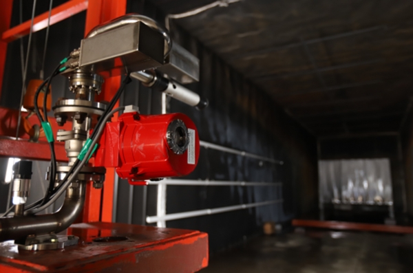 함정 유류화재 초동 진압용 소화체계 화재시험 설비. (사진=기계연구원)