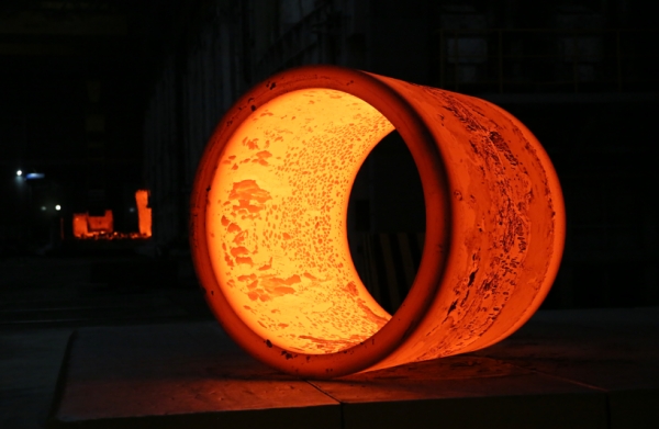 태웅이 링롤링밀에서 생산한 원전용 소재 단조 쉘(Forging Shell part). (사진=태웅)