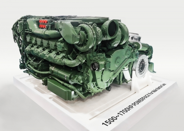 HD건설기계 K2전차 엔진 ‘DV27K’. (사진=HD건설기계)