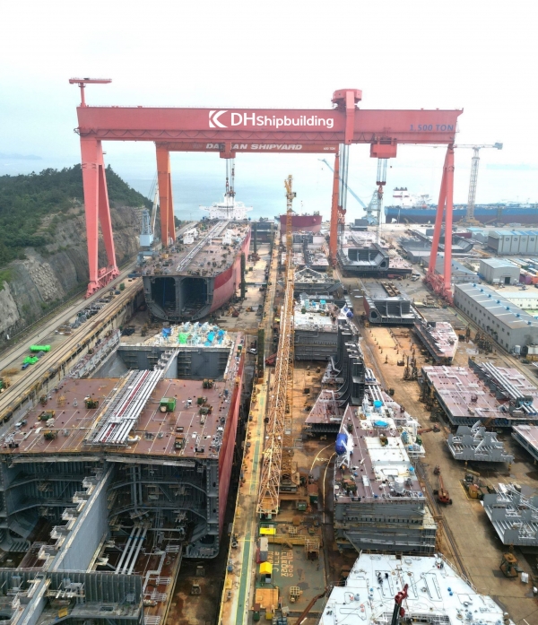 대한조선 제1도크. 대한조선