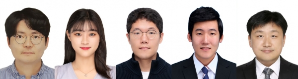 GIST 환경·에너지공학과 주종훈 교수, 김혜리 박사(애경케미칼 중앙연구소 연구원), 한국화학연구원 김성준 박사, 신상훈 연구원, 건국대학교 화학공학부 이장용 교수. (사진=GIST)